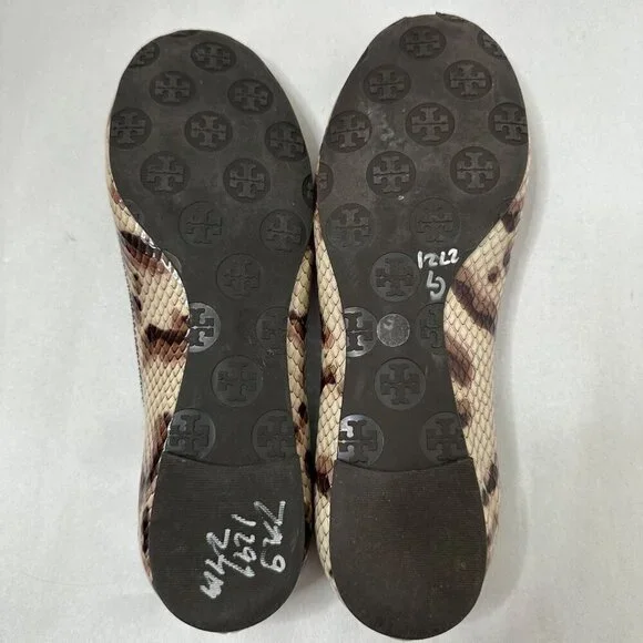 Tory Burch Snakeskin Pattern Flats - Picture 9 of 9